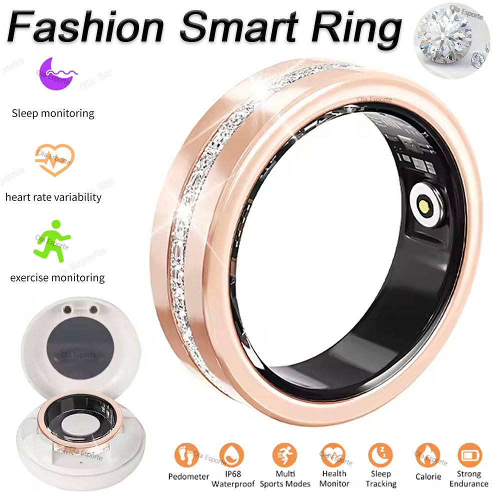 Health Monitors - 2025 جديد حلقة ذكية سيدة معدل
