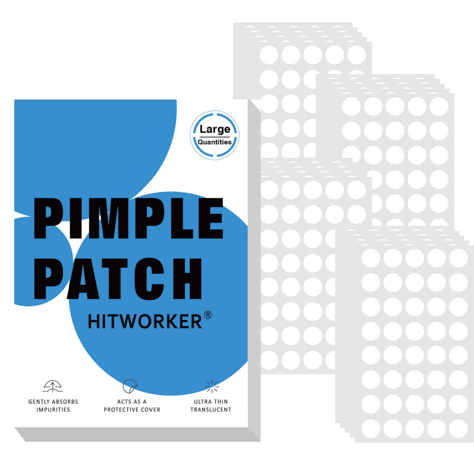 Hydrocolloid Pimple Patch - 800 قطعة من لاصقات الهيدروكولويد لعلاج