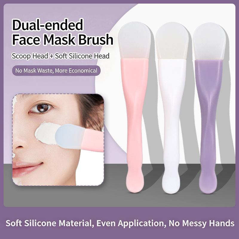 Silicone Face Scrubber Electric - 【M】1/2/3 قطع فرشاة سيليكون مزدوجة الأطراف
