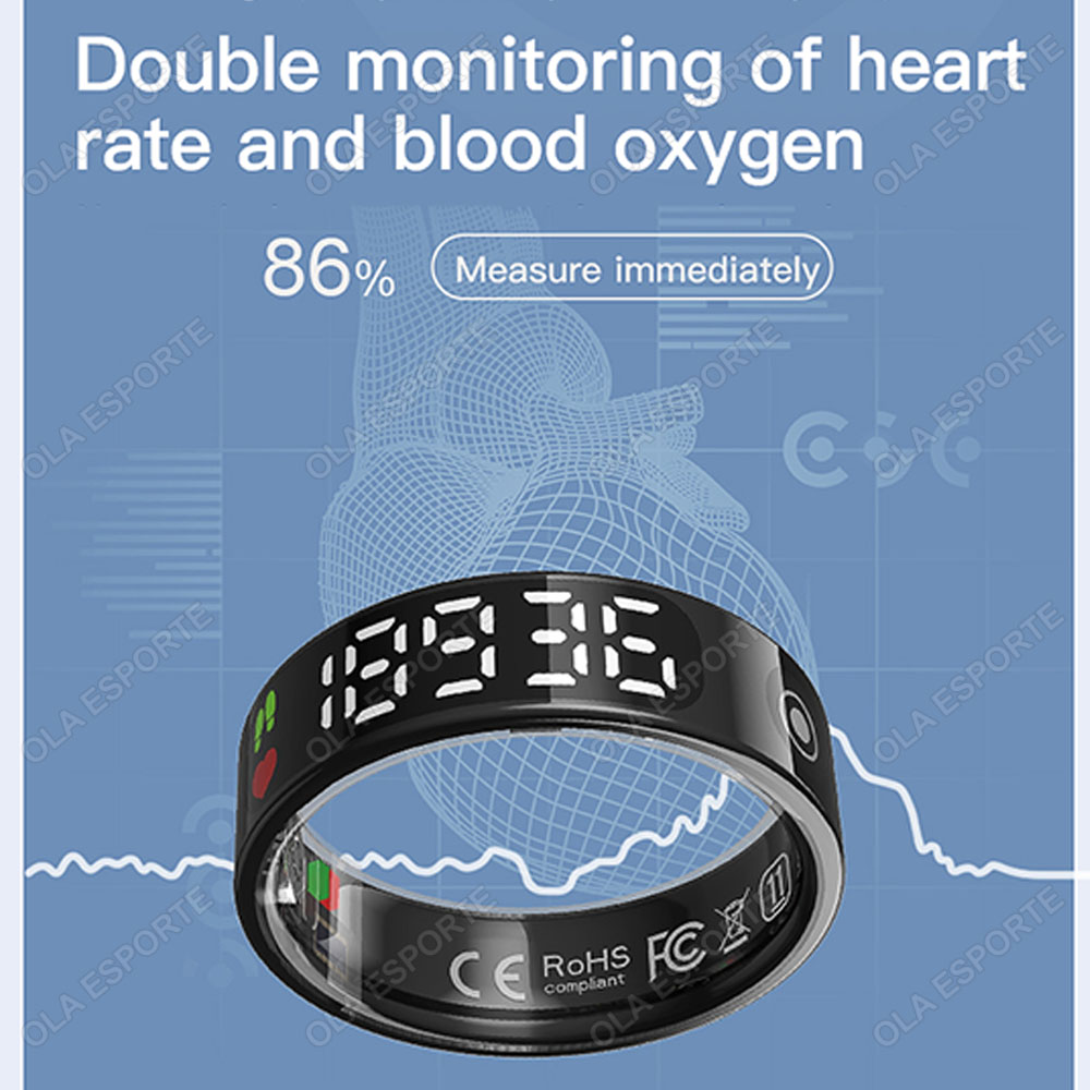 SR08 حلقة ذكية مع صندوق شحن لل - مراجعة Health Monitors وسعره