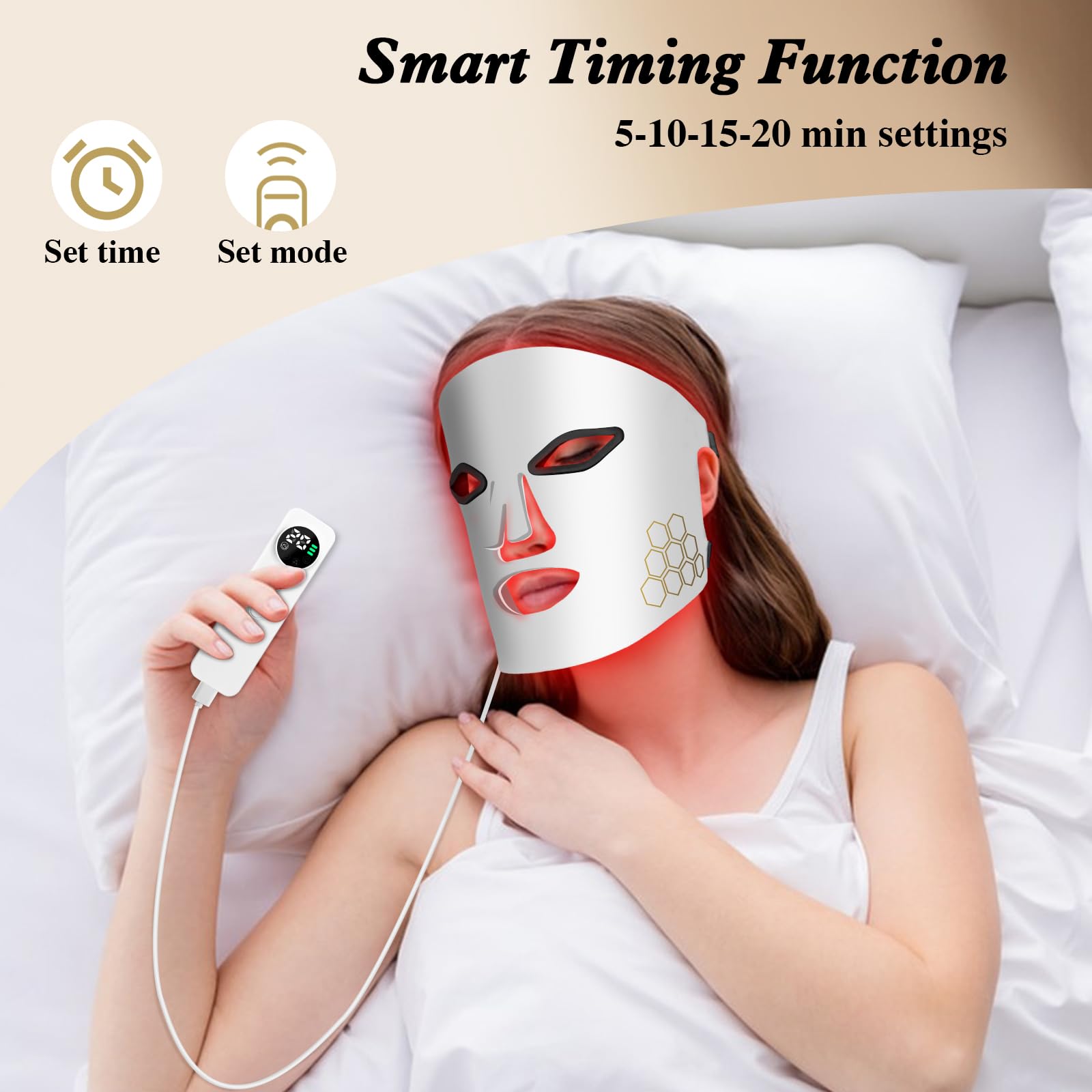 قناع الوجه LED Hello Face للعل - مراجعة Led Light Therapy Face Mask وسعره