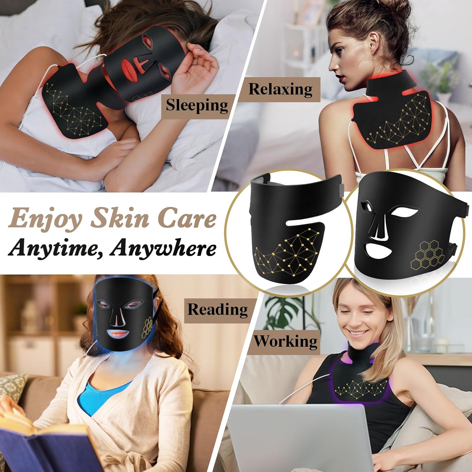 قناع السيليكون LED ثنائي الوظي - مراجعة Led Light Therapy Face Mask وسعره