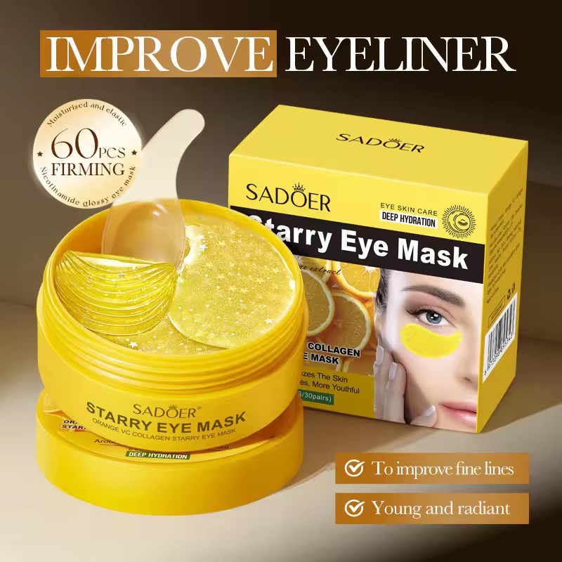 60 قطعة SADOER فيتامين C كريست - مراجعة Collagen Under Eye Patches وسعره