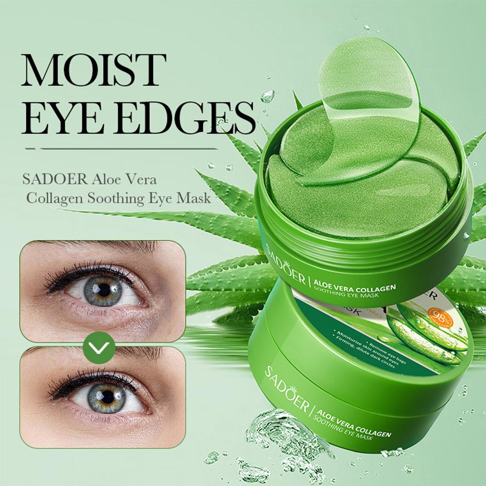 60 قطعة من قناع رقع جل الألوة  - مراجعة Collagen Under Eye Patches وسعره