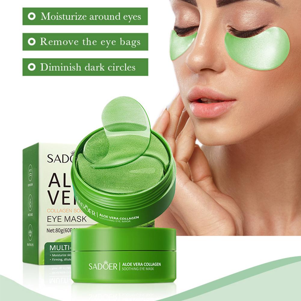60 قطعة من قناع رقع جل الألوة  - مراجعة Collagen Under Eye Patches وسعره