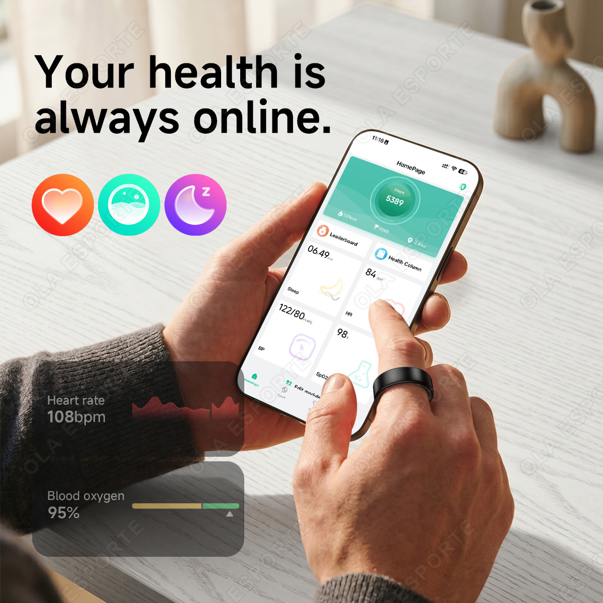 خاتم ذكي R10 مع علبة شحن متعدد - مراجعة Health Monitors وسعره