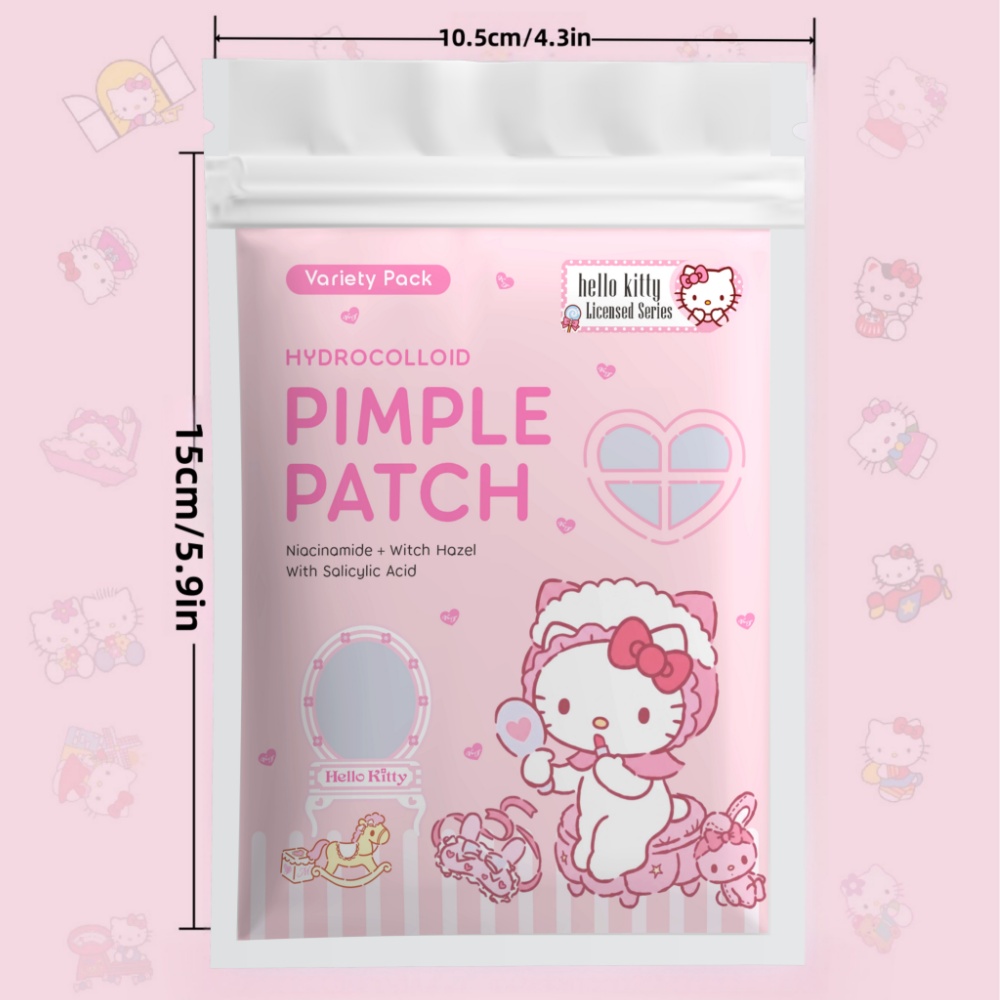 24/72 قطعة من لاصقات هيلو كيتي - مراجعة Hydrocolloid Pimple Patch وسعره