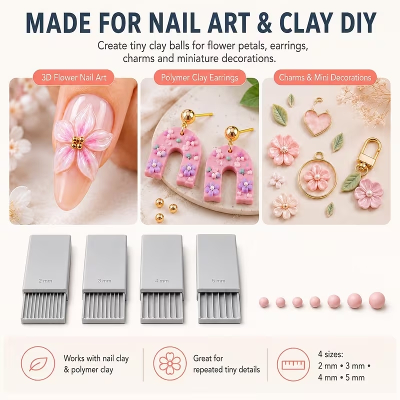 أداة صنع كرات الجل الطينية ثلا - مراجعة Nail Art وسعره