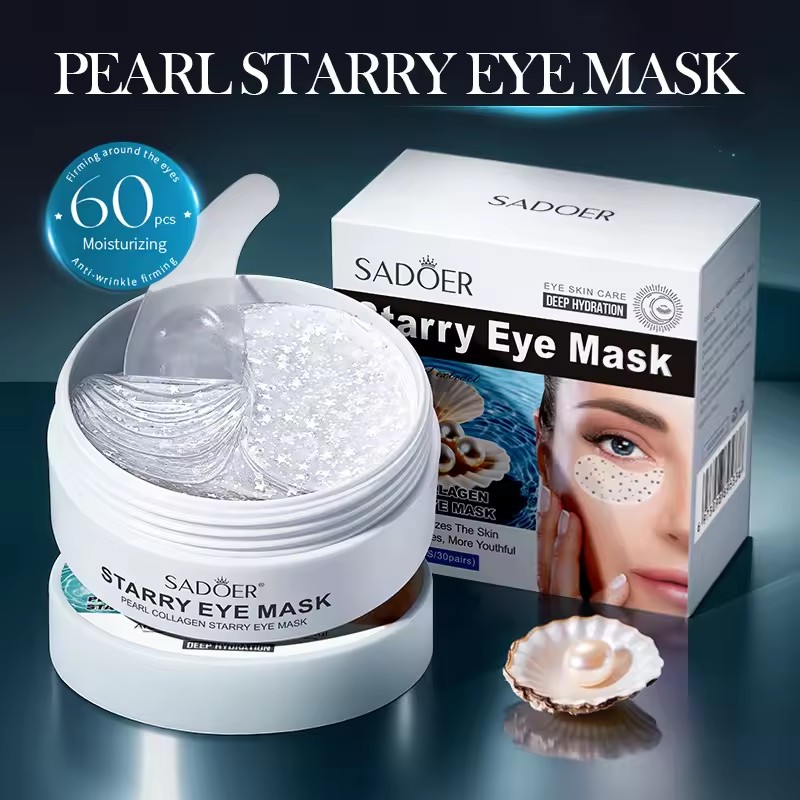 60 قطعة SADOER لؤلؤة كريستال ا - مراجعة Collagen Under Eye Patches وسعره