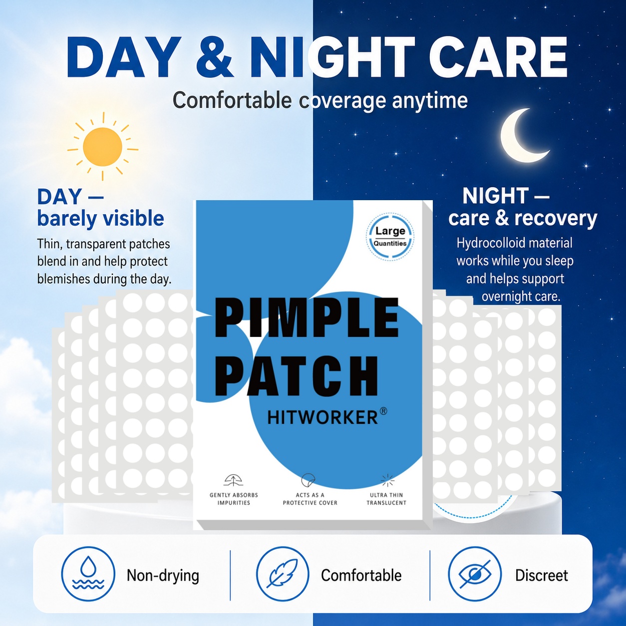 800 قطعة من لاصقات الهيدروكولو - مراجعة Hydrocolloid Pimple Patch وسعره